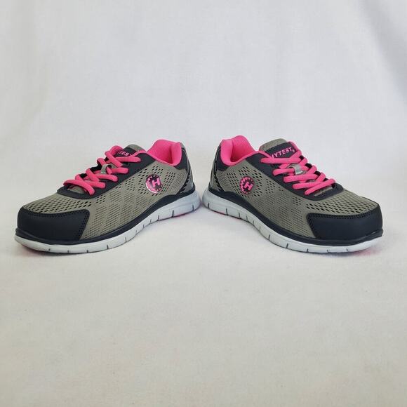 Hytest Safety Footwear Woman’s 6 W Athletic Oxford Steel Toe K17112 Grey Pink - Picture 3 of 9